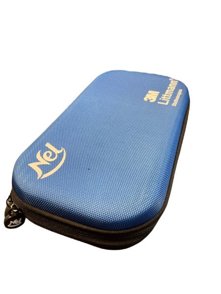 ESTUCHE PARA ESTETOSCOPIO RIGIDO NEL AZUL