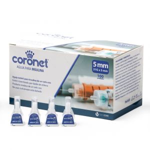 AGUJA 31G x 5mm PARA INSULINA CORONET 