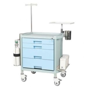 Carro de paro 4 cajones con alzada ABS