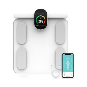 Analizá 28 parámetros corporales con la Balanza Smart NEL de 8 electrodos. Precisión, conectividad y tecnología avanzada para salud y fitness. ¡Comprá en Argentina!