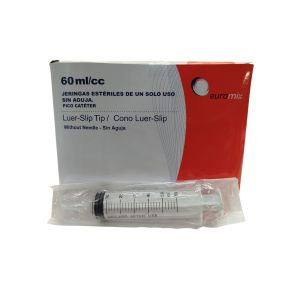 JERINGA DE 60 ML SIN AGUJA PICO TOMEY X 25 UNIDADES EUROMIX 